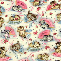 Fat Quarter Michael MIller Smitten Kittens Creme/ GX4059
