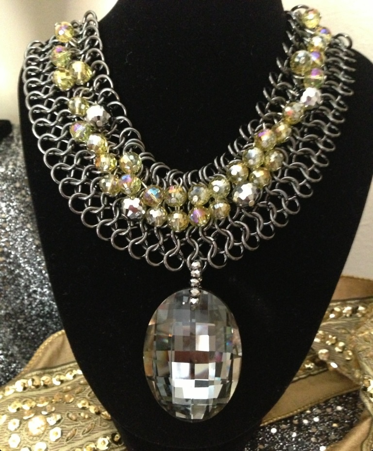 Large Crystal Drop Necklace on Storenvy