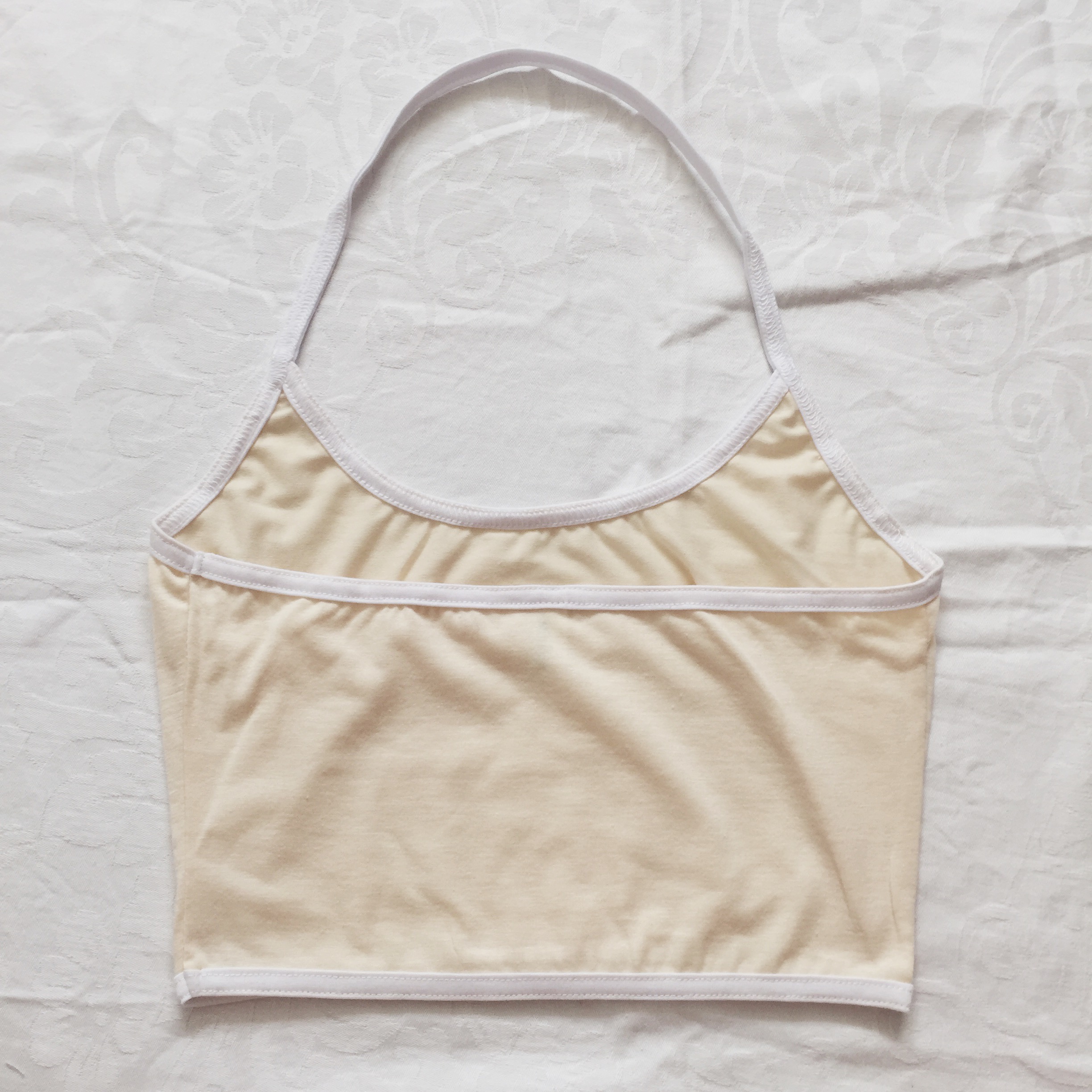 By Far Basic Halter Top in Beige
