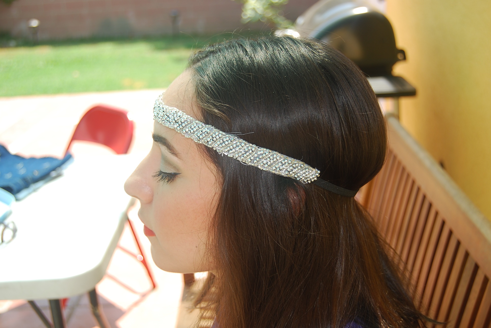 Sparkly elastic headband on Storenvy