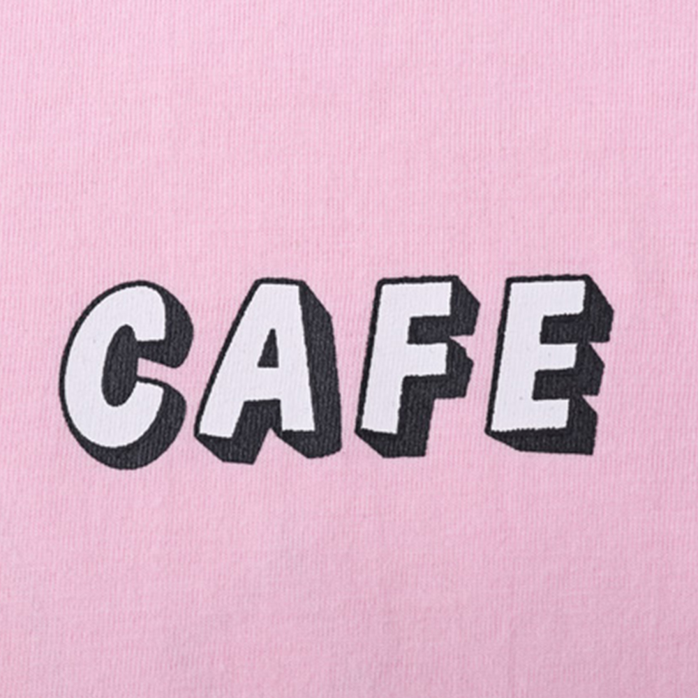 UNISEX CAFE DONUT ILLUSTRATION T SHIRT IN PINK on Storenvy