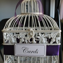 Vintage Style Shabby Chic Wedding Card Holder Bird Cage
