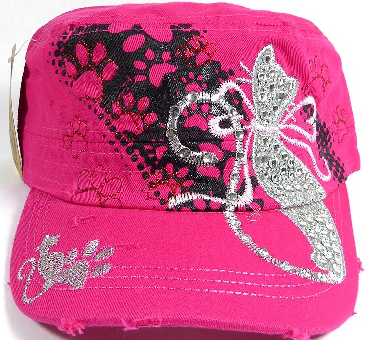 Pink Kitty Cadet Hat · MissTaken's Boutique · Online Store Powered by