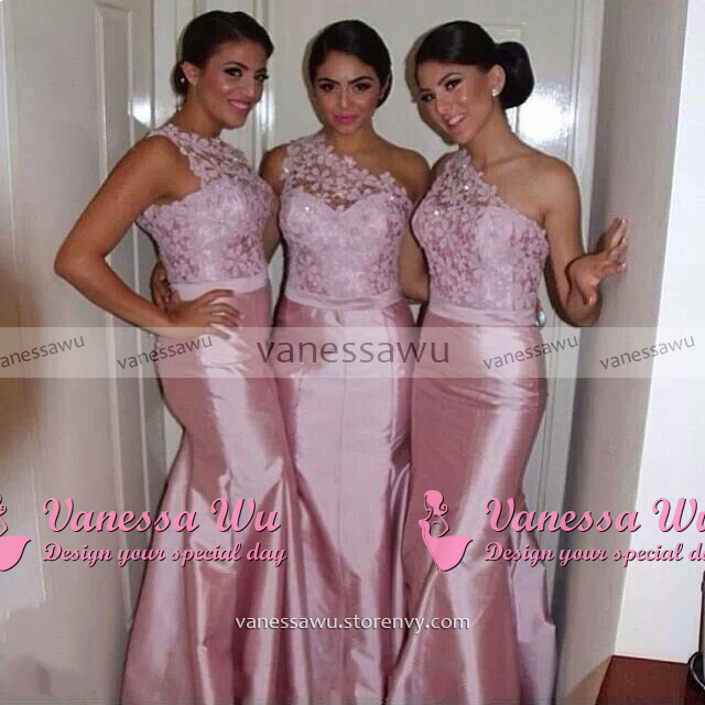 Pastel Pink Bridesmaid Dresses