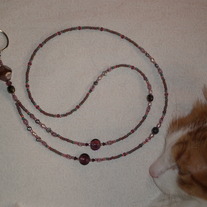 Beaded Lanyard Light Purple/Pink/Green