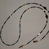 Beaded Eyeglass Chain Black/White/Pearl/Gold (Spec. Order)