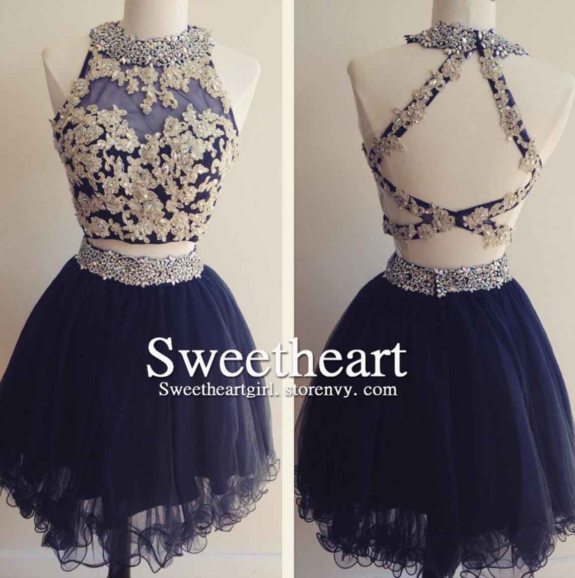 2 Piece Short Prom Dresses