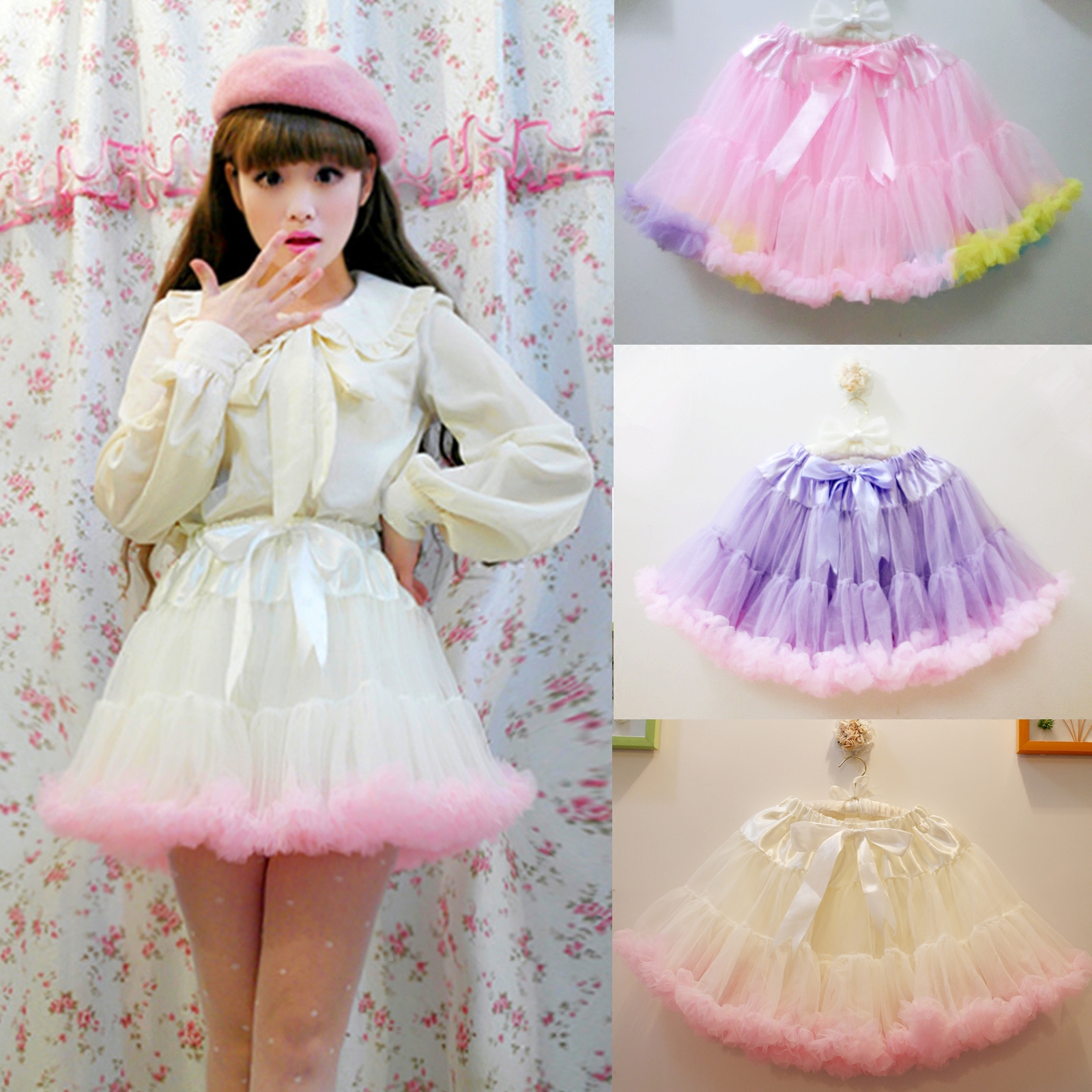 Lolita rainbow kawaii tutu skirt on Storenvy