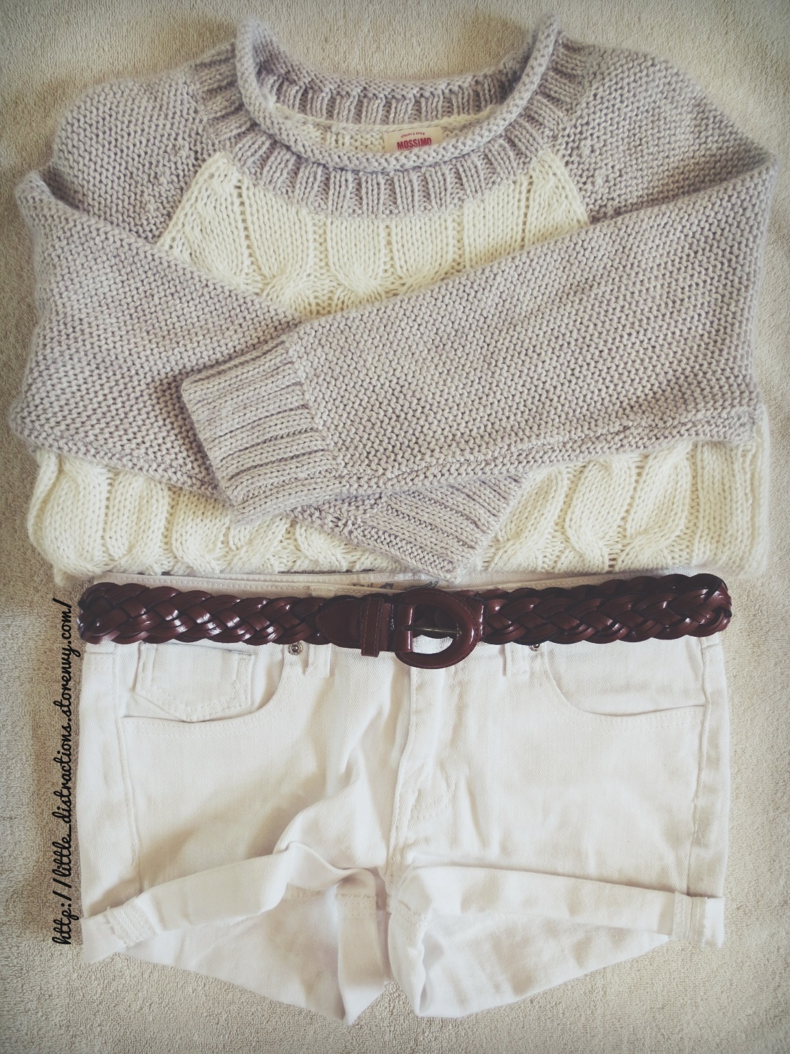 Lavender contrast knitsweater on Storenvy