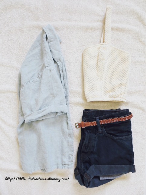 Simple black high-waisted shorts w/ belt on Storenvy