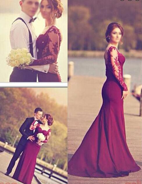 Long Lace Prom Dresses