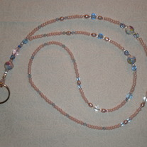 Beaded Lanyard Light Pink