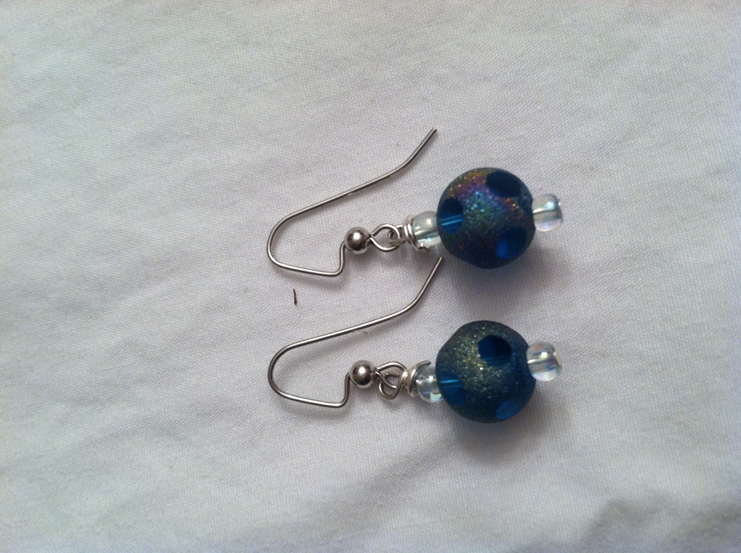 Blue Disco Ball Earrings on Storenvy
