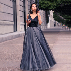 black and grey gown