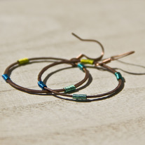 Colour Wrapped Circle Earrings