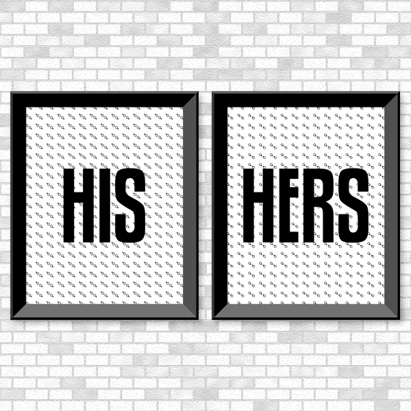 His & Hers Printable Wall Art · Linda's Digi Creations · Online Store