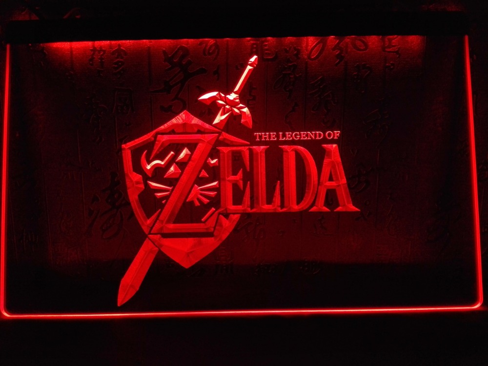 12 x 9" The Legend of Zelda Neon LED Sign (Red) on Storenvy