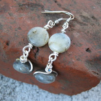 Gray Stone Earrings