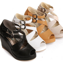 Cuñas Kawaii negro,blanco,beige o marron \ Kawaii Wedges black,white,beige or brown LS097