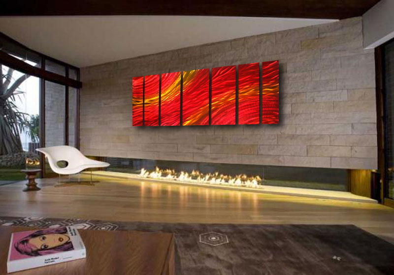 Sunset Metal Wall Art Abstract Contemporary Modern Decor · Inspiring