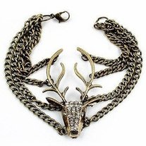 Free-shipping-hot-nice-vintage-rhinestone-deer-head-bronze-bracelet-30-pcs-lot_medium