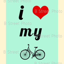 I Love My Bicycle Print