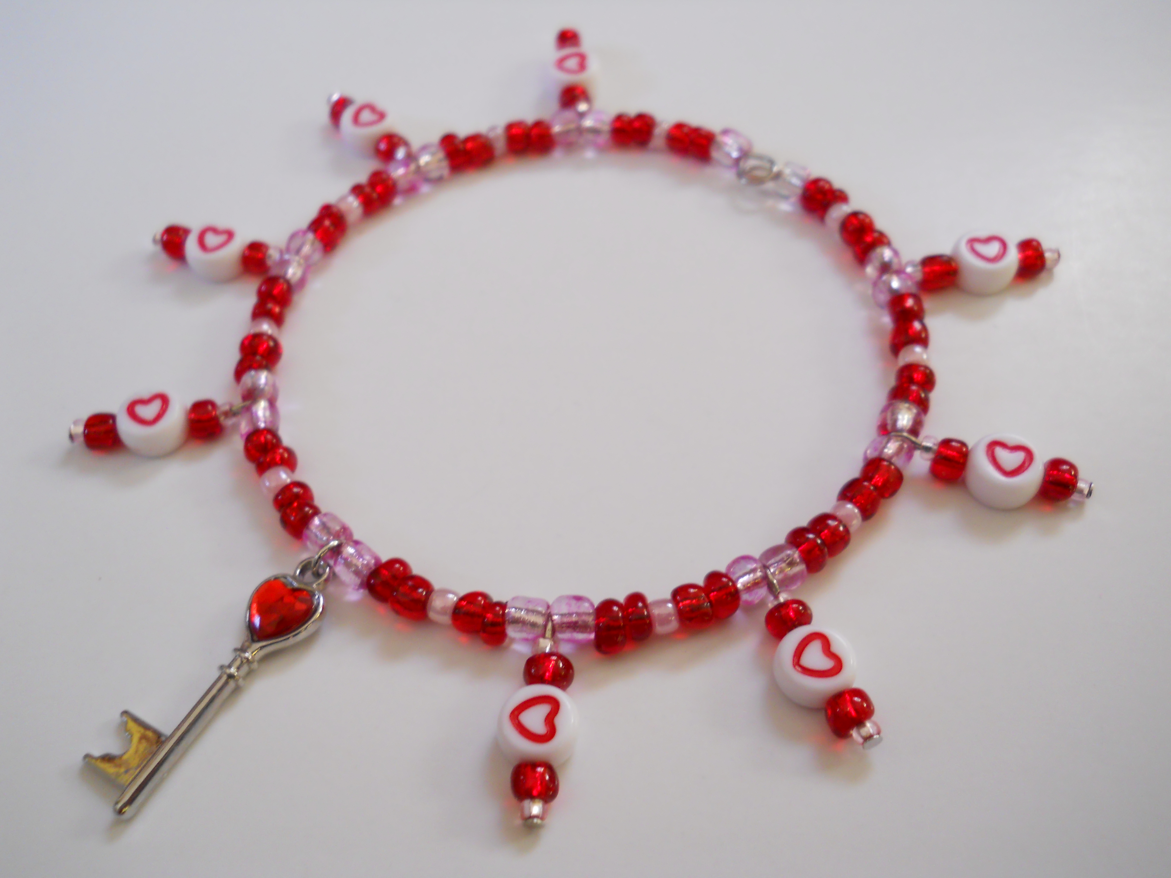 Key to My Heart Memory Wire Bracelet on Storenvy