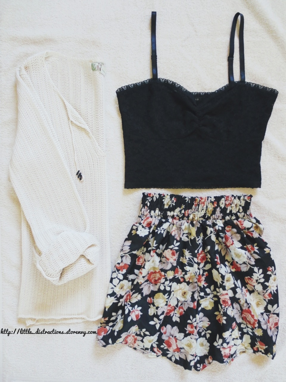 Cream lightknit sweater on Storenvy