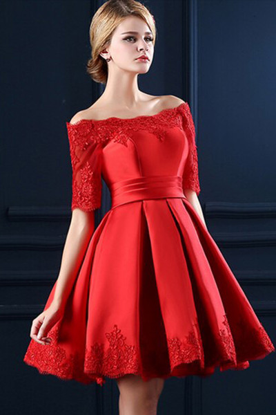 Simple Lace Cocktail Dress