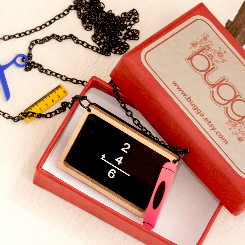 Back to school Necklace,Back to School Jewelry,Lasercut Jewelry,Geek