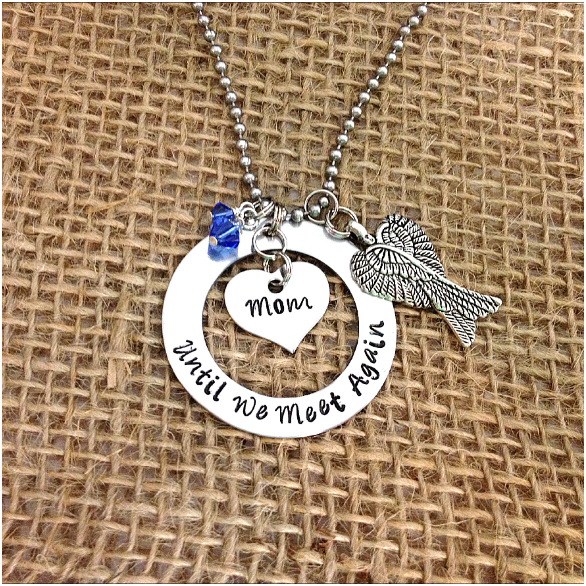 Until We Meet Again Double Angel Wing Charm Heaven