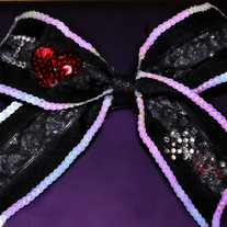 Double Layer Sequin Trimmed Bow