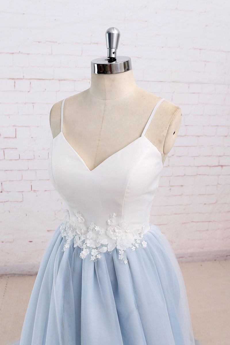 Blue Dress with Tulle