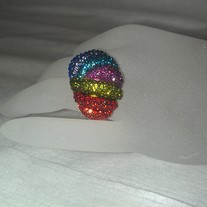 Rainbow Cocktail Adjustable Ring
