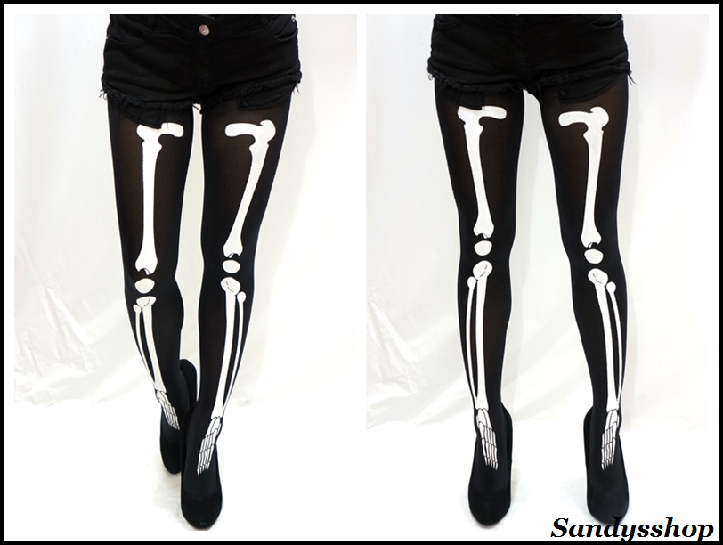 Halloween Black Skeleton Tights on Storenvy