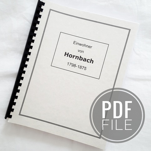 Pdf Hornbach 1798 1875 German Genealogy Toolbox Online Store Powered By Storenvy 