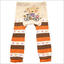 Bear on Bike Legging Design Pants for Girls baby size 3 mos to toddler  4T 