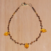 Amber Love Guitar String Anklet