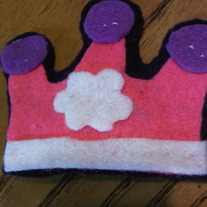 Princess Crown Felt Bow