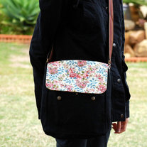 Postman Messenger Bag - Red Paisley 