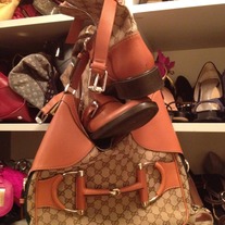 Gucci Buckle Riding Boot Combo (37.5) US 7.5