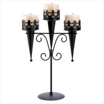 MEDIEVAL TRIPLE CANDLE STAND