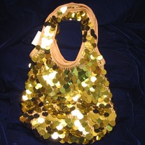 Large Sequin Knit Sack Bag - 200HB