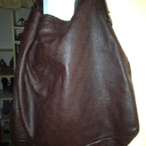 Gucci Brown Leather Hobo Bag