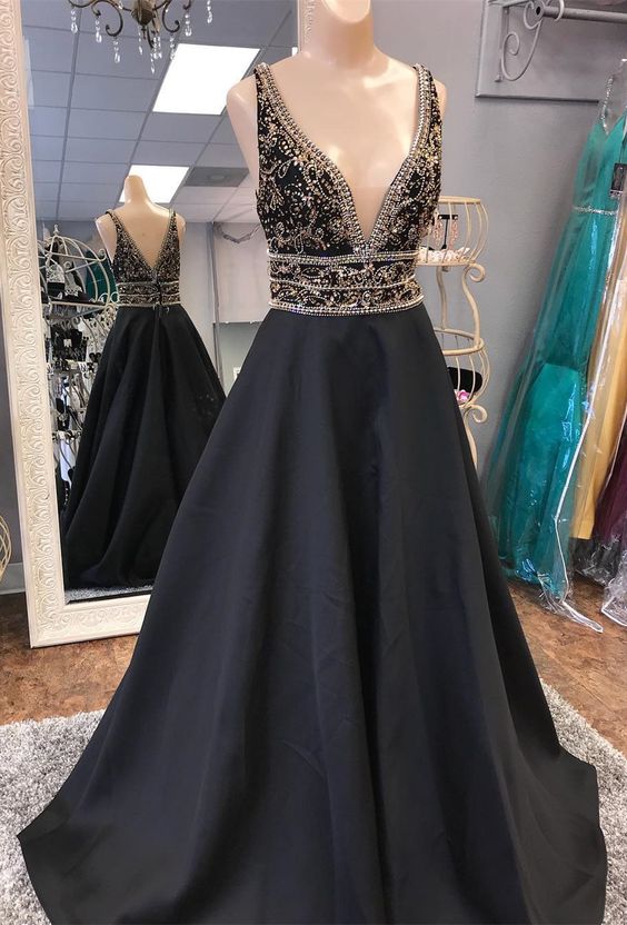 gold and black prom dresses 2018