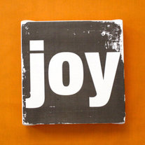 Subway Art Wall Hanging Canvas 6" x 6" - JOY - Inspirational Art