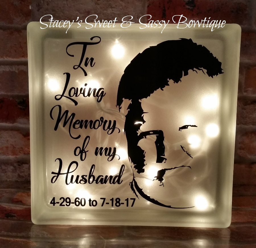 Custom Memorial Glass Block on Storenvy