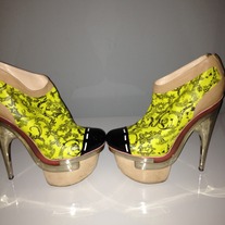 Versace Yellow/Black Platform Bootie Size 40(US10)