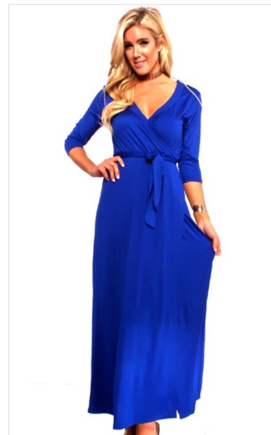 royal blue maxi dress
