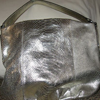CALVIN KLEIN GOLD METALLIC HOBO HANDBAG PURSE